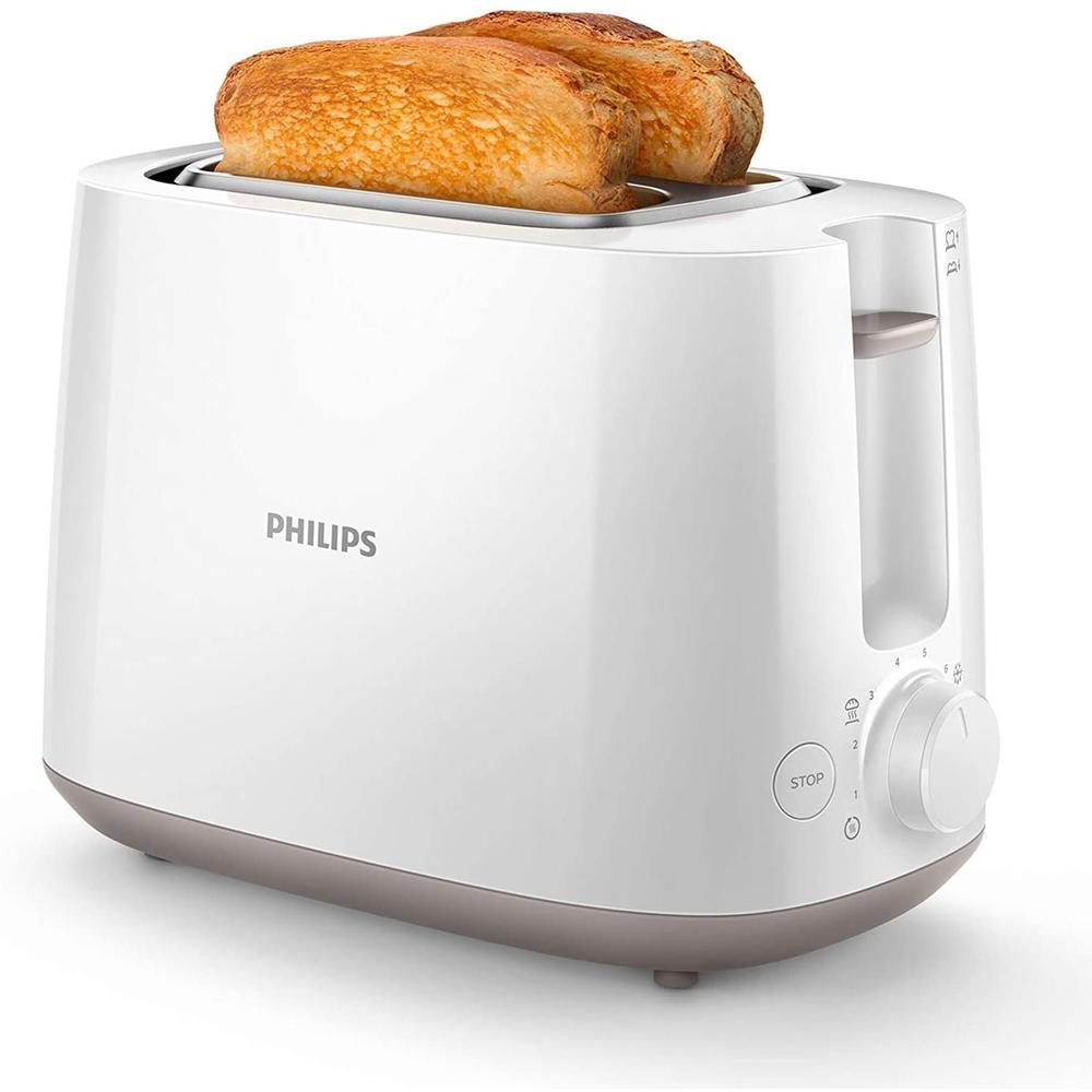 Philips 필립스 HD2581 00 토스터 내장 롤빵 부착 8 단계 태닝 흰색