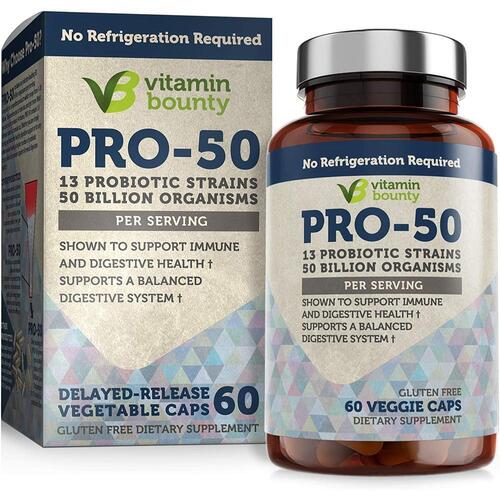 비타민바운티 Pro-50 프로바이오틱스 500억 유산균 60캡슐