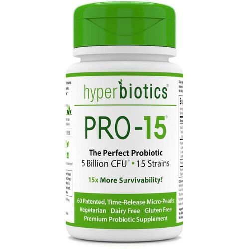 하이퍼바이오틱스 PRO-15 프로바이오틱스 50억 유산균 60캡슐